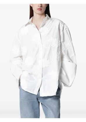 Rota floral-embroidered shirt - White