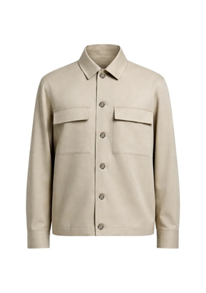 Peserico patch-pocket overshirt - Neutrals