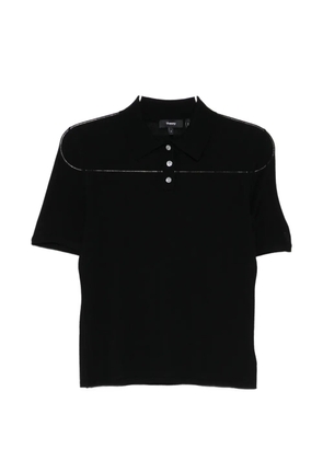 Theory piped short-sleeve polo shirt - Black
