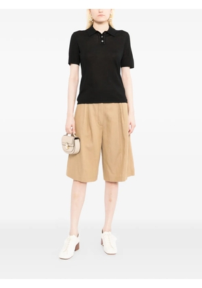 Theory piped short-sleeve polo shirt - Black
