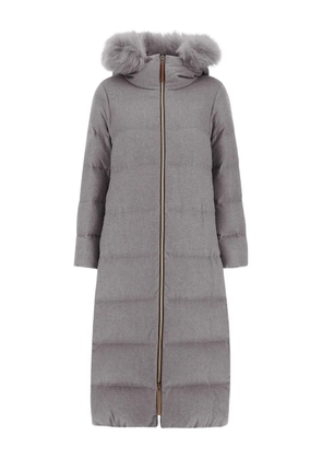 Herno shearling-trim padded coat - Grey
