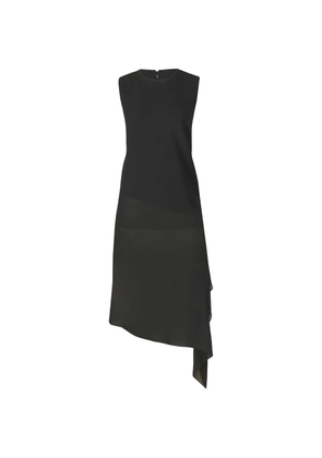 Michael Kors Collection asymmetric veiled midi dress - Black