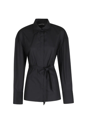 Federica Tosi belted open-back shirt - Black
