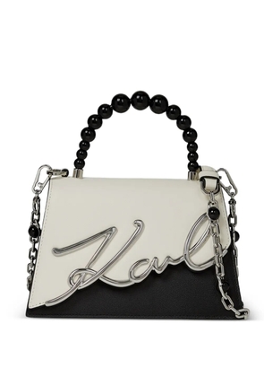 Karl Lagerfeld K/Signature pearl-embellished tote bag - White