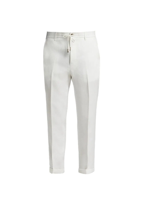 Peserico pleated drawstring trousers - White