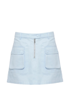 Casablanca zip-fastening cargo-pocket mini skirt - Blue