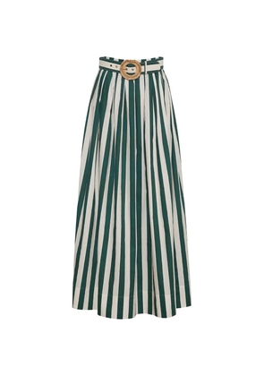 Cara Cara Greenfield belted striped maxi skirt