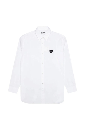 Comme Des Garçons heart patch shirt - White