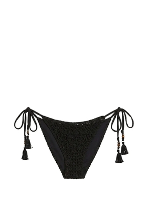Del Maar Nacahui crochet-knit bikini bottoms - Black