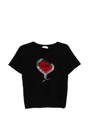 Saint Laurent Pre-Owned Love-print T-shirt - Red