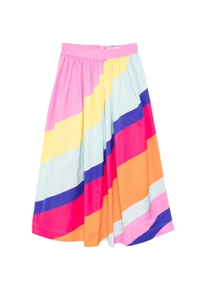 Mira Mikati striped pleated maxi skirt - Pink