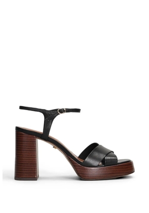 Arezzo crossover platform sandals - Black