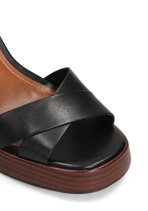 Arezzo crossover platform sandals - Black