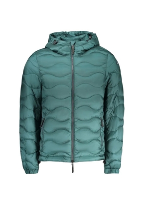 Norwegian Rain wave-quilted hooded jacket - Green