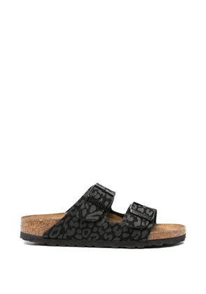 Birkenstock Arizona leopard-print sandals - Black