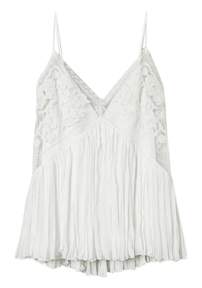 TWINSET tulle-inserts top - White