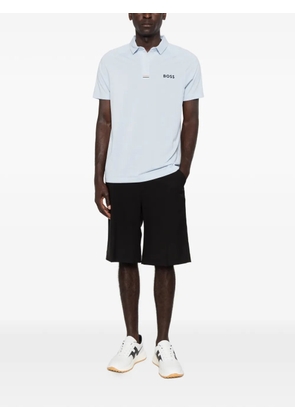 BOSS logo-print polo shirt - Blue