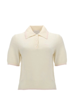 A.P.C. Lisa contrast-trim short-sleeve polo shirt - Neutrals