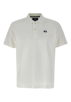 La Martina logo-embroidered polo shirt - White
