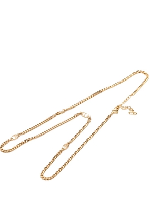 Christian Dior Pre-Owned 2000-2025 Gold Plated CD Logo Chain Necklace costume necklace