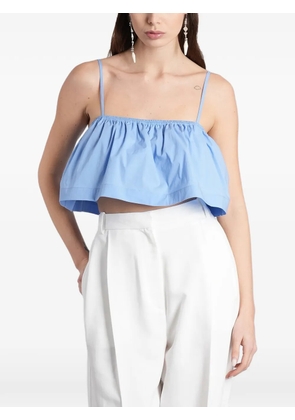 IRO Naomy ruffled cropped cotton top - Blue