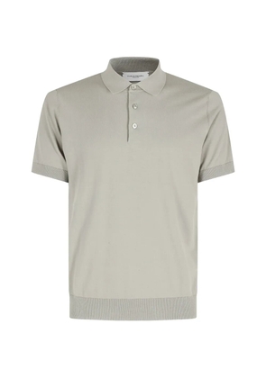 Paolo Pecora ribbed-trim polo shirt - Grey