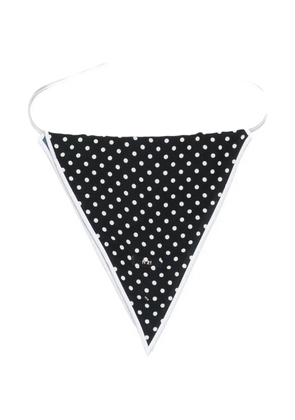 Nº21 polka-dot-print scarf - Black