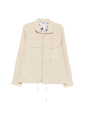 Paul Smith drawstring-hem zip-up jacket - Neutrals