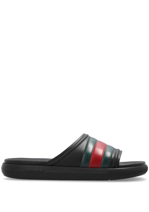 Gucci Web-stripe slides - Black