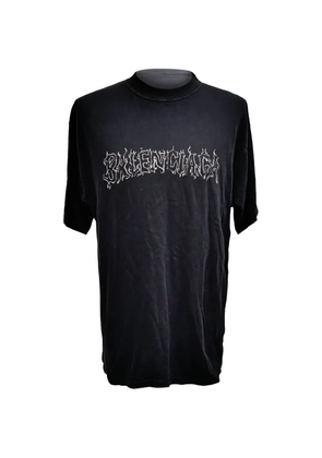 Balenciaga Pre-Owned Metal Logo T-shirt - Black