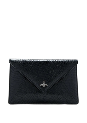 Vivienne Westwood Orb leather clutch bag - Black