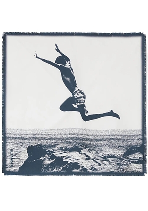 Jil Sander printed silk foulard - Blue