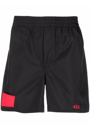 424 patch-detail track shorts - Black