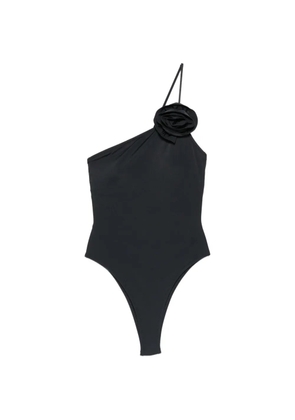 Moschino one-shoulder floral-detail swimsuit - Black