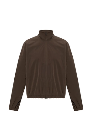 FEAR OF GOD ESSENTIALS logo-embroidered zip-up jacket - Brown