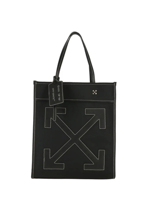 Off-White contrast-stitch tote bag - Black
