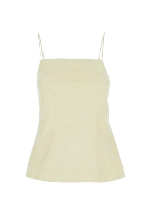 Semicouture spaghetti-strap cut-out top - Yellow
