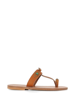 K. Jacques embellished toe-strap sandals - Brown