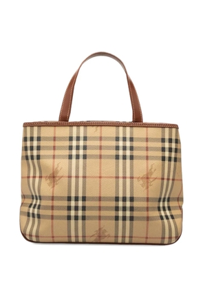 Burberry Pre-Owned 2000-2017 Haymarket Check Coated Canvas tote bag - Brown