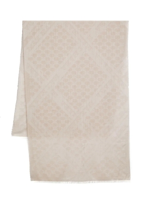 Max Mara monogram jacquard scarf - Neutrals