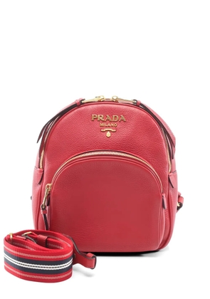 Prada Pre-Owned 2010s Vit. Daino leather backpack rucksack - Red