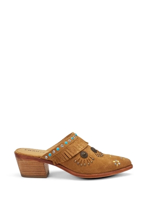 FRAU fringed studded mules - Neutrals