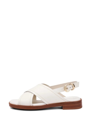 FRAU crossover-strap leather sandals - White