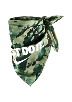 Nike printed-spiral bandana scarf - Green