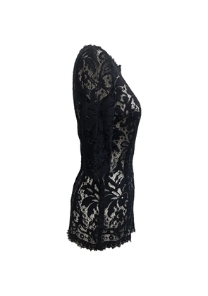 Dolce & Gabbana Pre-Owned Lace 3/4-sleeve blouse - Black