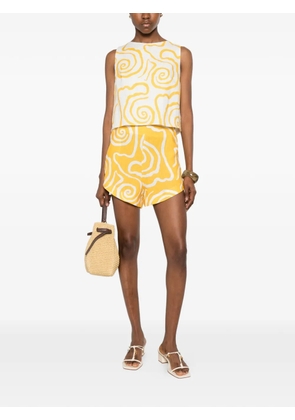 Cala de la Cruz Bahamas abstract-print shorts - Yellow