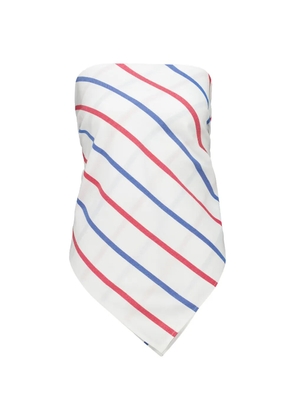 Marrakshi Life The Triangle striped blouse - White