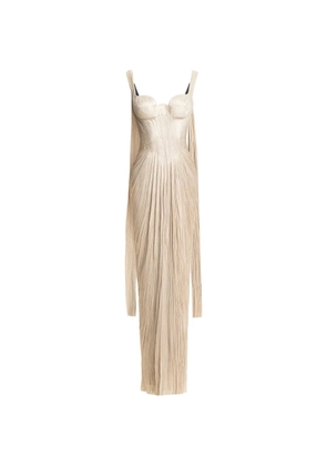 Maria Lucia Hohan Anais pleated maxi dress - Neutrals