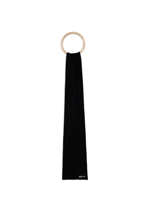 Karl Lagerfeld Jeans ribbed scarf - Black