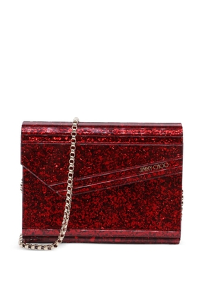 Jimmy Choo Pre-Owned Candy glitter clutch bag - Red